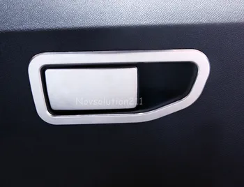 

2pcs/set Stainless Steel Interior Car Front Storage Box Handle Cover Trim For Peugeot 3008 GT 2016 2017 2018 Left hand Drive