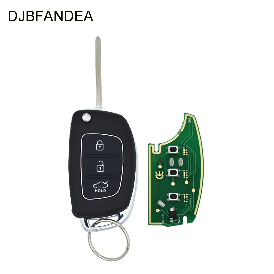 DJBFANDEA 3 кнопки Автомобильный Дистанционный ключ для Hyundai IX35 IX25 IX45 Elantra Santa Fe 433 МГц
