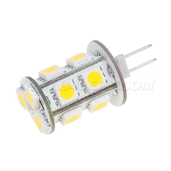 

Free Shipment !!! G4 Base 13 LED SMD 5050 Epistar Bi-pin Wide Volt DC10-30V/AC8-20V 260-286LM Warm White Camper Yachts Carts