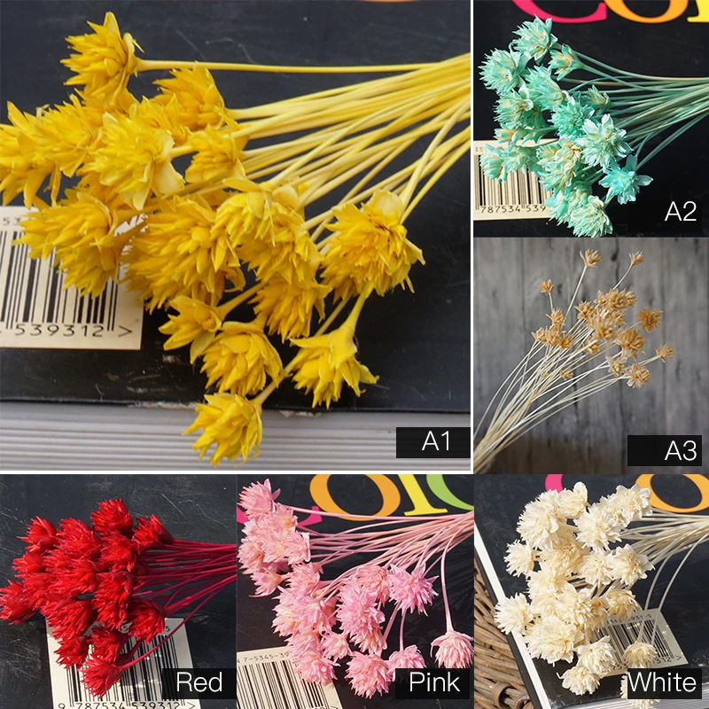 1 букет(1 букет = 30 шт.) Натуральные Искусственные растения ручной работы, сушеные цветы, букеты для украшения дома, гостиной, свадьбы