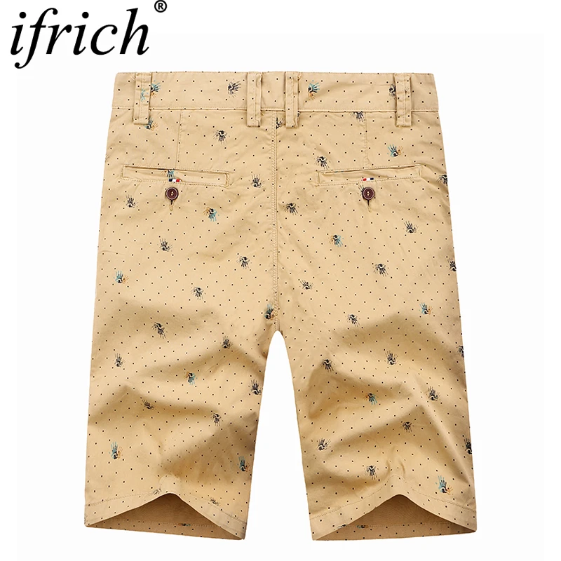 IFRICH жаркое лето Для мужчин Костюмы дышащие пляжные шорты Для мужчин из хлопка с принтом Мужские шорты в повседневном стиле; модные шорты, мужские шорты мужские хаки