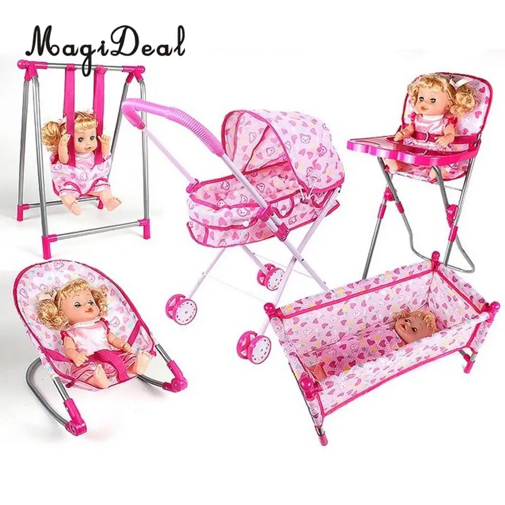 Simulation Newborn Baby Toddler Fun Play Pretend Furniture Bouncer Rocking Chair Model for Reborn Dolls Supplies