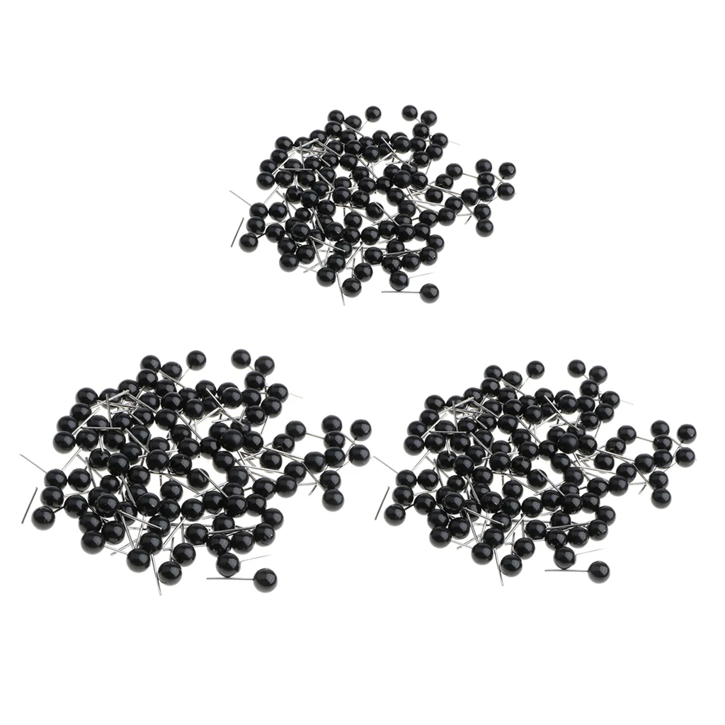 300 Pieces Black Glass Eyes Kits for Needle Felting Bear Dolls Toy 4-6mm
