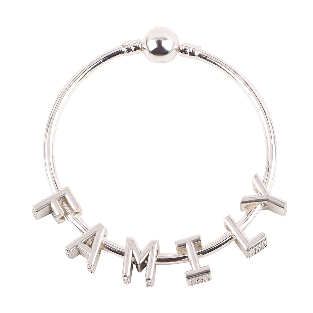 

LOVE FAMILY FOREVER Word Personality Combination Bracelet DIY Suitable for Women Jewelry European Charm Fashion New Style