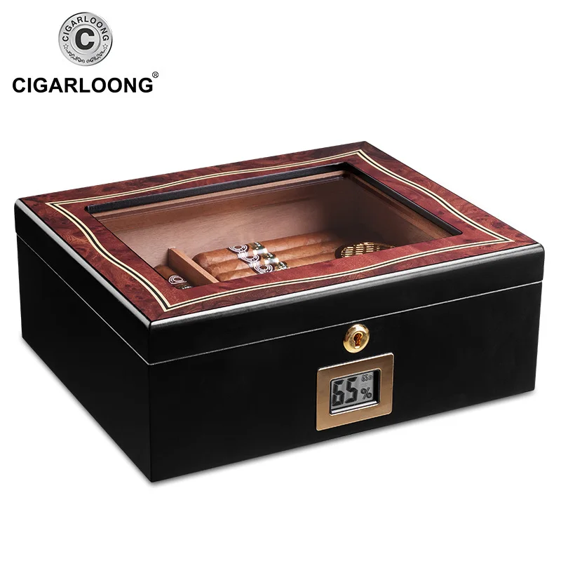 Tanie 2019 New Arrival dwuczęściowe o dużej pojemności cygaro Humidor z drewna cedrowego cygaro Humidor Case CLA A0003