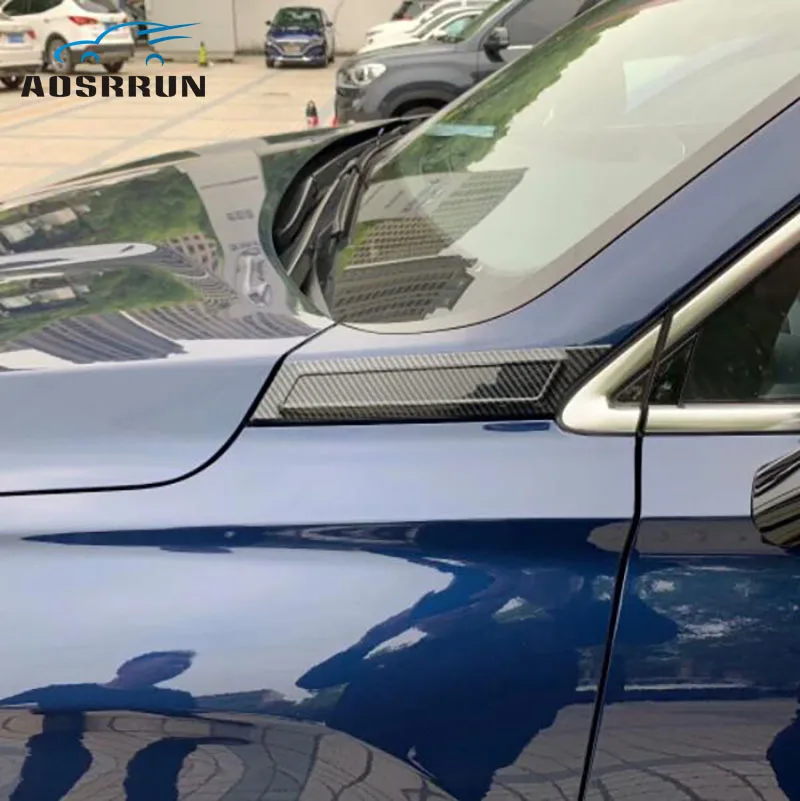 

Carbon fiber decoration Leaf board cover Car Accessories For Hyundai Santa Fe IX45 2019 2020