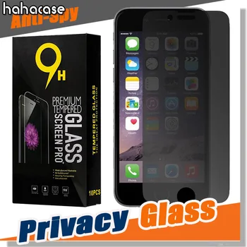 

50pcs Privacy Tempered Glass Screen Protector 9H Real Premium For iPhone 11 Pro Max XS XR X 8 7 6 6S Plus Film With Package