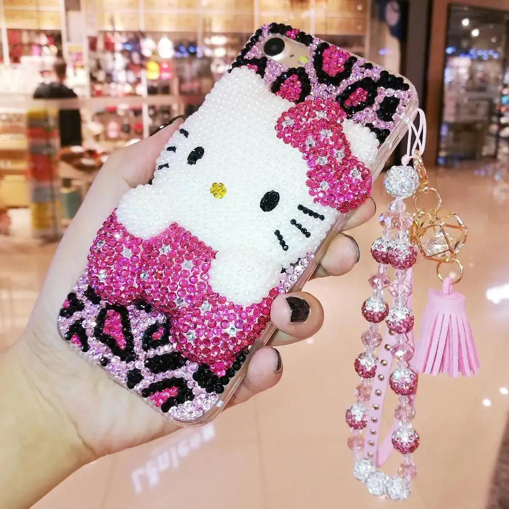 

For iphone XS Bling Bling 3D Crystal KT Cabochon DIY phone Case For iphone XR Xs max X 6 7 8 plus Luxury Cover
