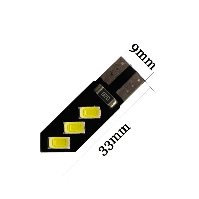 100 шт. T10 W5W 194 168 6 SMD 5630 ПВХ светодиодный 1 Вт 33 мм длина клина для номерного знака, габаритный фонарь для купольные лампы поворота Боковые лампы 12 V