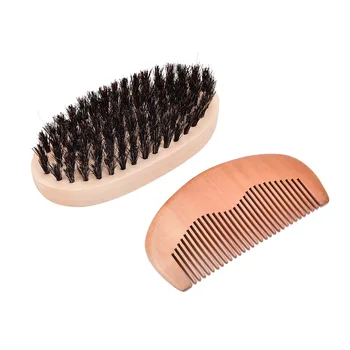 

Wood Handle Natural Pig On The Hair Brush Facial Beard Cleaning Men's Shaving Brush Barber Salon Appliance Tools
