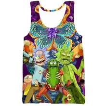 Уникальная природа Рик и Морти майка без рукавов рубашки забавная Футболка Топ вырез лодочкой 3d жилет бодибилдинг одежда для спортзала