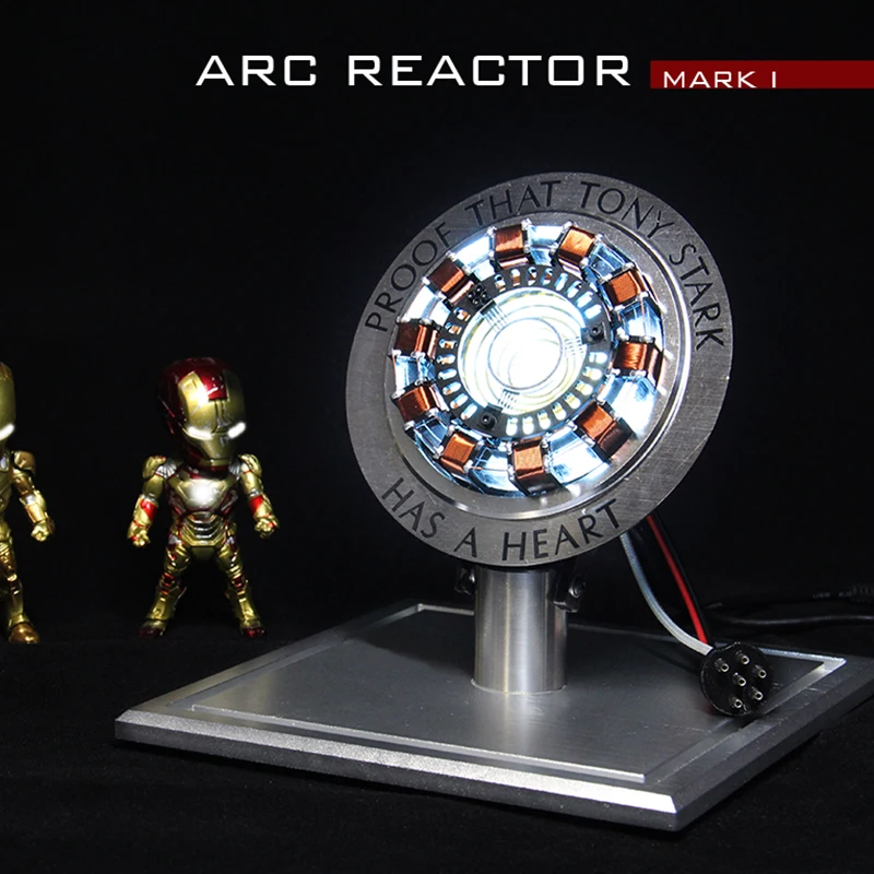 

Endgame cool 1:1 scale Iron Man Arc Reactor A generation of glowing iron man heart model with LED Light Action Figure Toy