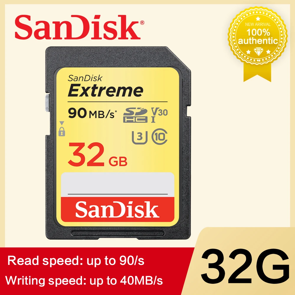 Карты памяти SanDisk Extreme SDHC/SDXC карты SD 8 Гб оперативной 16 встроенной 32 ГБ 64 128 256 Class10 C10