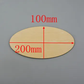 

12PCS/set 200 mm blank elliptical unfinished wood crafts. Teaching DIY accessories wedding decoration 273