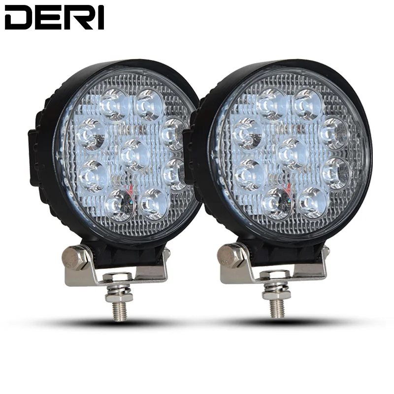 4 inch 27W 24V 12V Round LED Work Light Flood Spot Beam Offroad Driving Lamp for Motorcycle Car Truck SUV ATV | Автомобили и