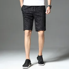 Мужские шорты летние повседневные шорты-бермуды легкие дышащие уличные модные простые черные шорты с рисунком Размер M до 5xl