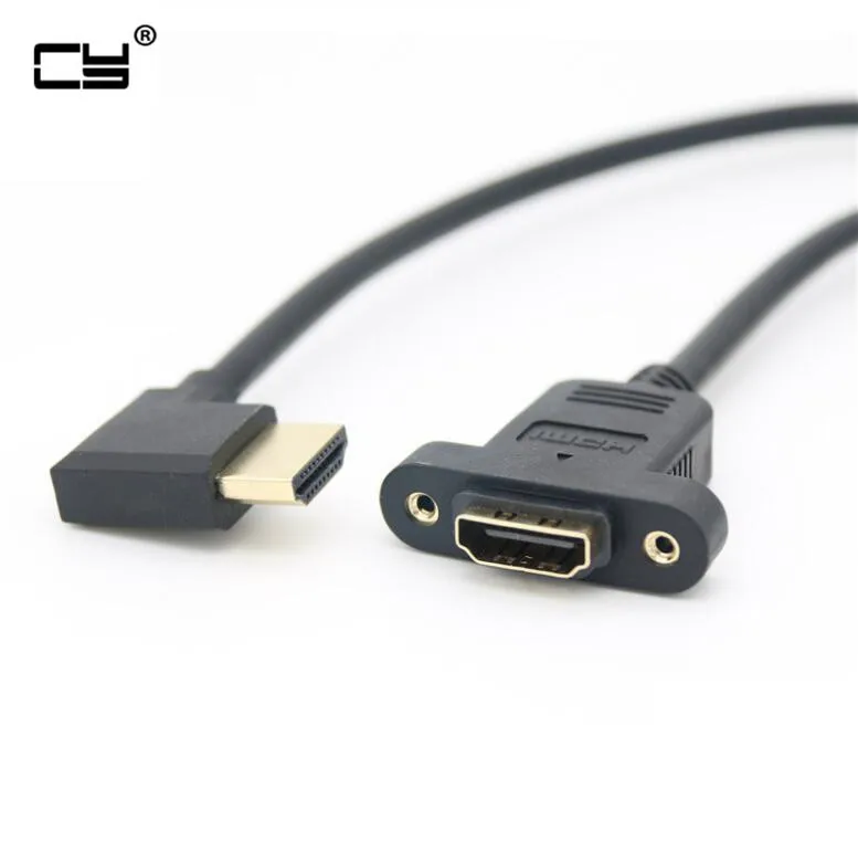 90 Degree Left & Right Angled HDMI 19p 1.4 male to Female extension