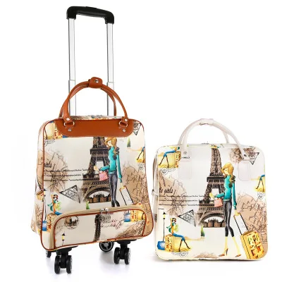 Женский набор дорожных сумок чемодан на колесиках с колесами для переноски чемодана набор 20 дюймов сумки на колесиках Водонепроницаемая