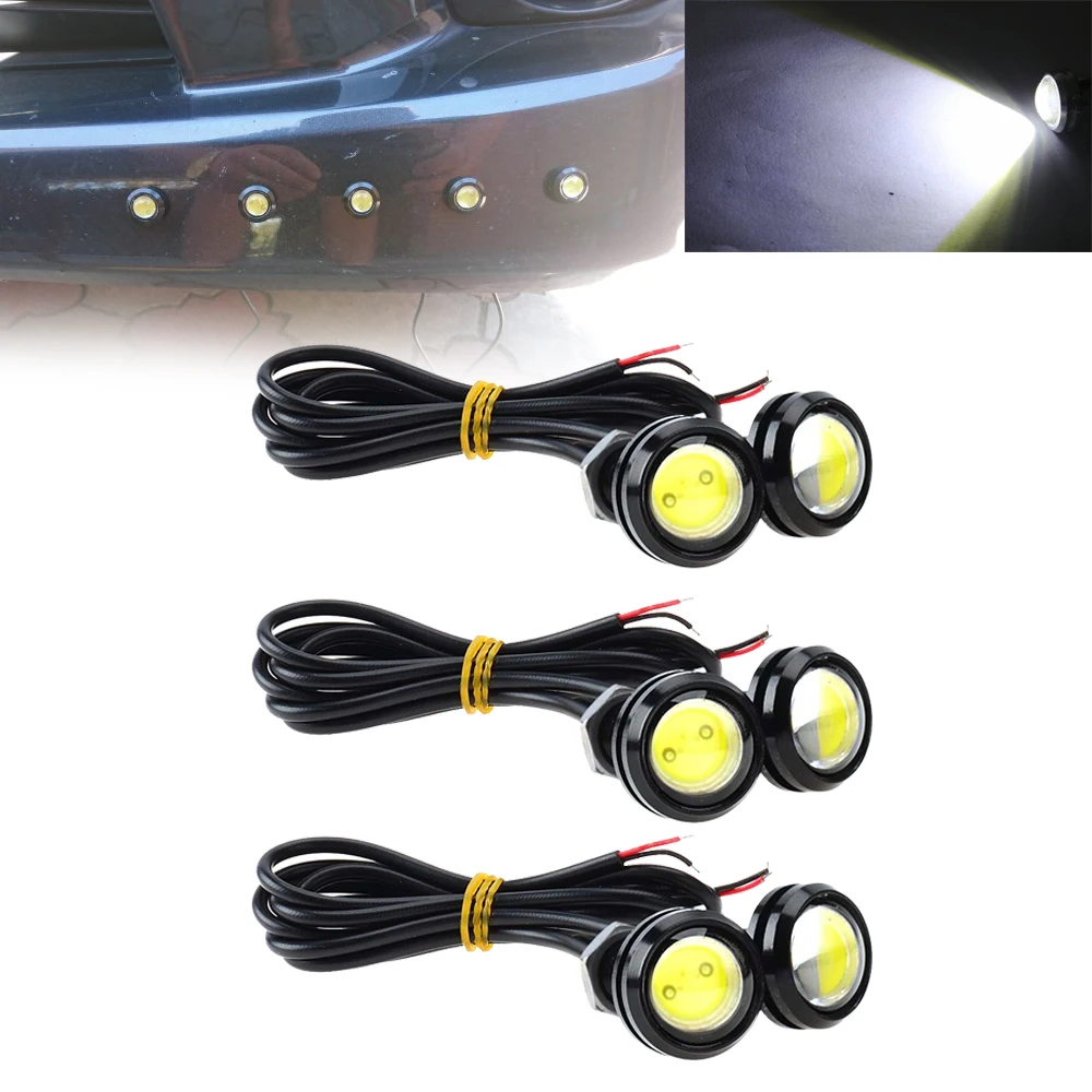 6pcs 18mm Eagle Eye LED Car DRL Daytime Running Lights Automobile Reverse Parking Singal Lamps