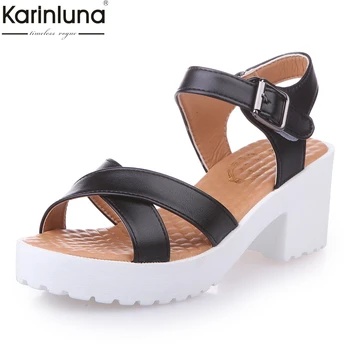 

big size 32-45 leisure chunky heels summer sandals woman shoes women ankle-strap casual comfortable shoes woman sandals