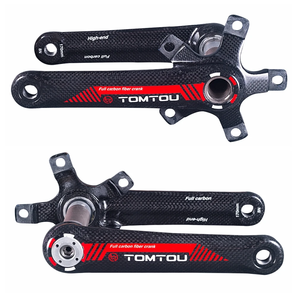Из карбонового волокна от tomtou велосипед Crank дорожный Crankset 5 коготь BCD 110/130 мм длина