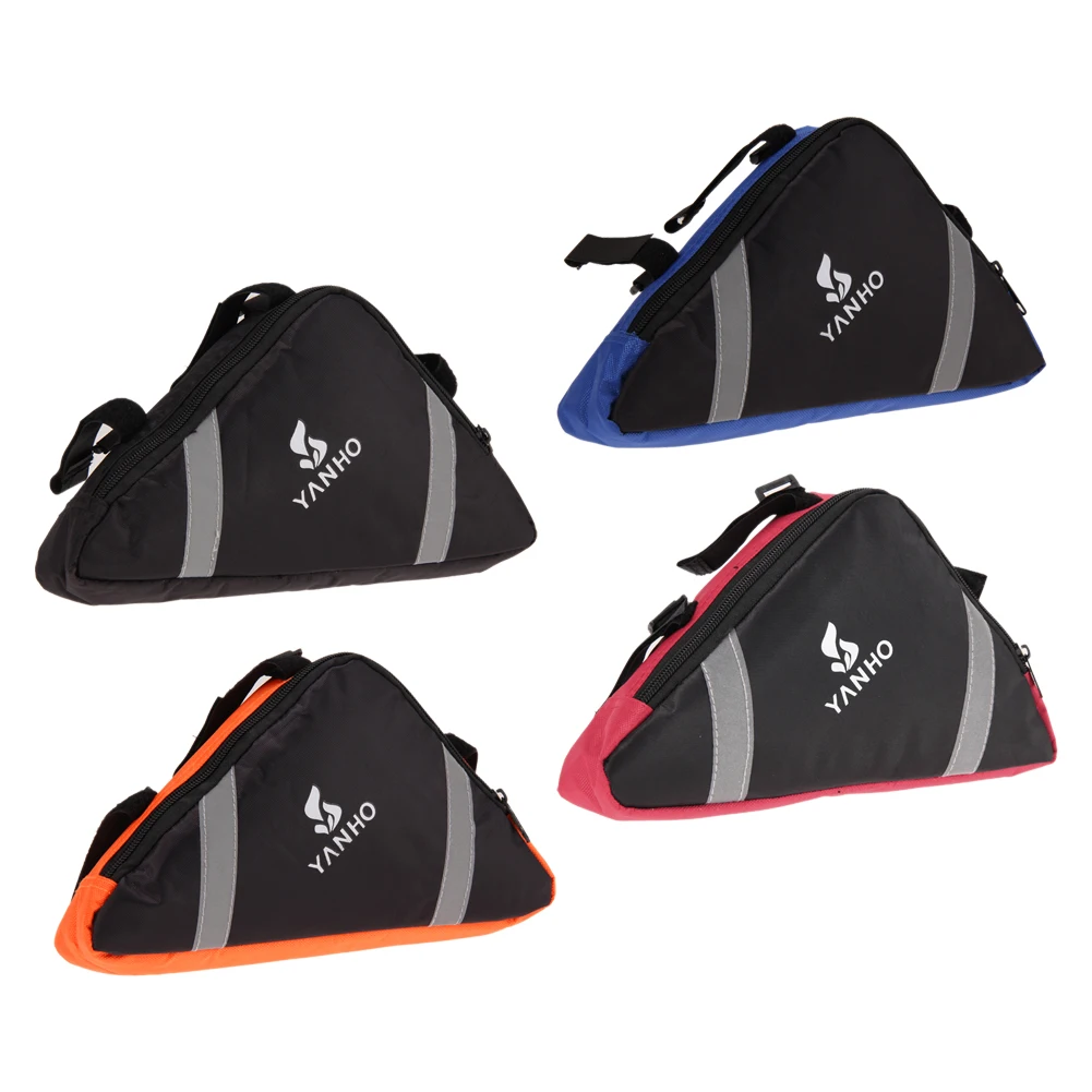 

Mini MTB Bike Triangle Tube Bag Pouch Bicycle Cycling Front Frame Tube Pack Pannier Reflective portable Bike bag