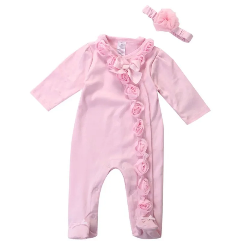 

DOLLMAI reborn babies dolls clothes pink jumpsuit safe fabric clothing with headband rose style suit for 50-57cm dolls