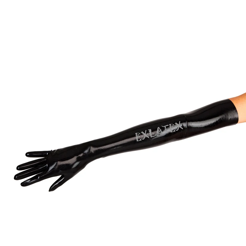 Latex Gloves Women 60cm Mittens Latex Long Gloves Outfits Rubber Fetish Fashion Costume Accessory Gloves (1)