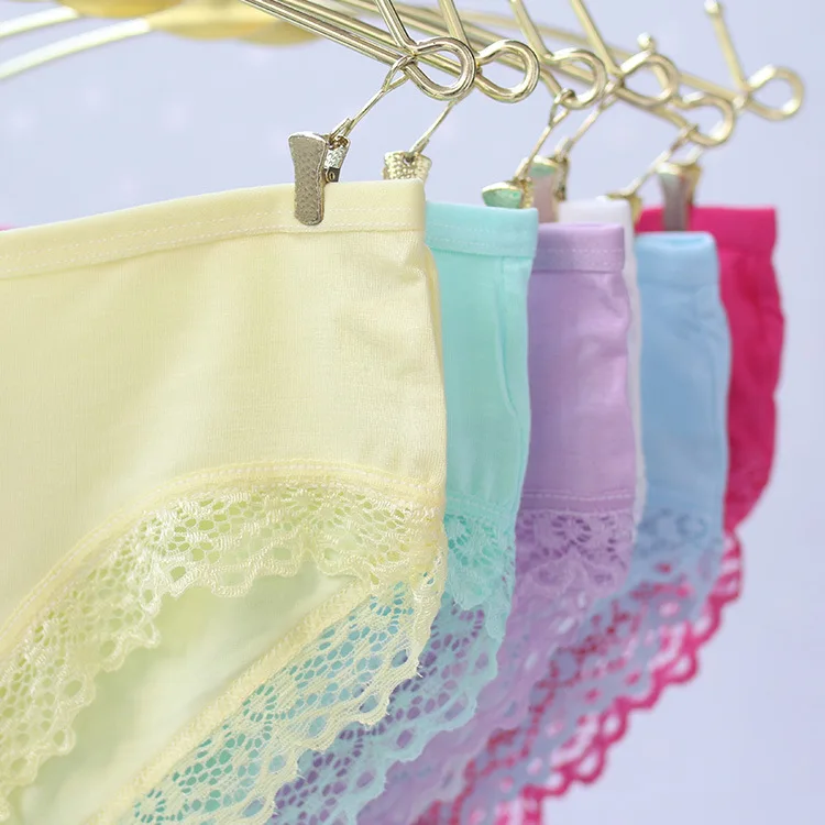 10pcs New laciness Girl shorts briefs Modal cotton buds lace underpants Slim panties girls teenagers underwear wholesale 10pcs New laciness Girl shorts briefs Modal cotton buds lace underpants Slim panties girls teenagers underwear wholesale