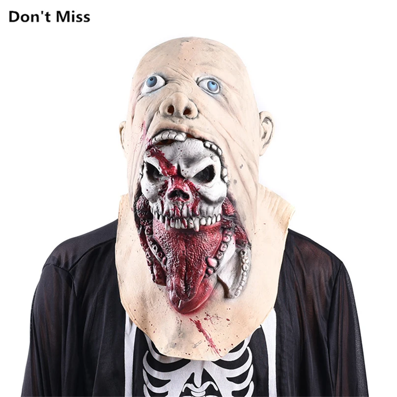 

Scary Skull Halloween Horror Prop Haunted House Halloween Mask Devil Horror Halloween Creepy Props Animated Skeleton Party Props