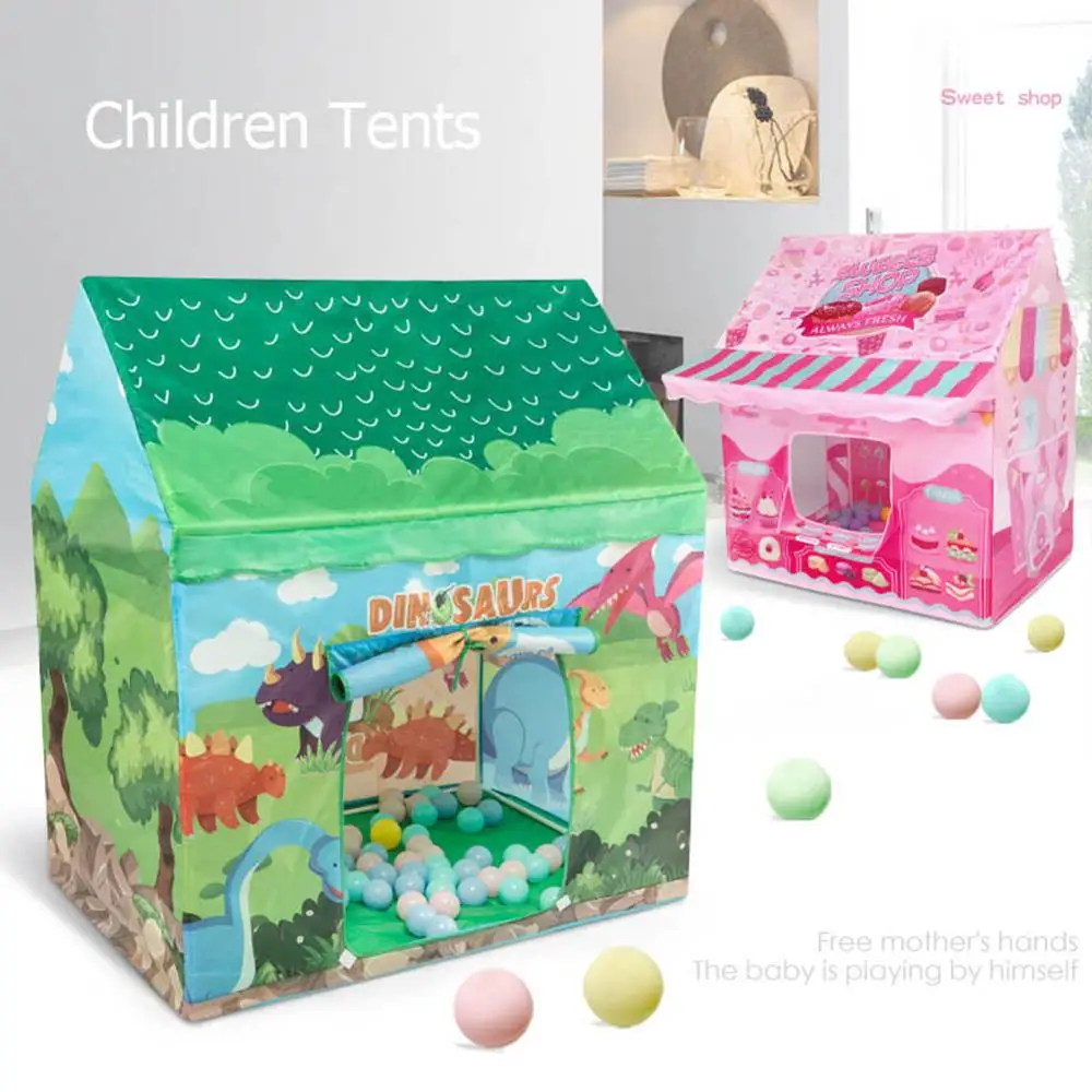 

Kids Tents Toy Indoor Outdoor Play House Folding Polyester Fabric Game Tent Sports House Toys for Children Playing Birthday Gift