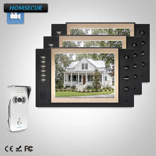 

HOMSECUR 8" Video&Audio Smart Doorbell+Dual-way Intercom 1C3M for House/Flat TC021-S + TM801R-B