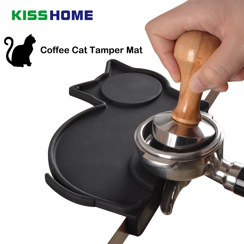 

Coffee Cat Tamper Mat Manual Barista Coffee/Black Espresso Latte Art Pen Tamper Holder Silicone Pad Mat Kitchen Accessories