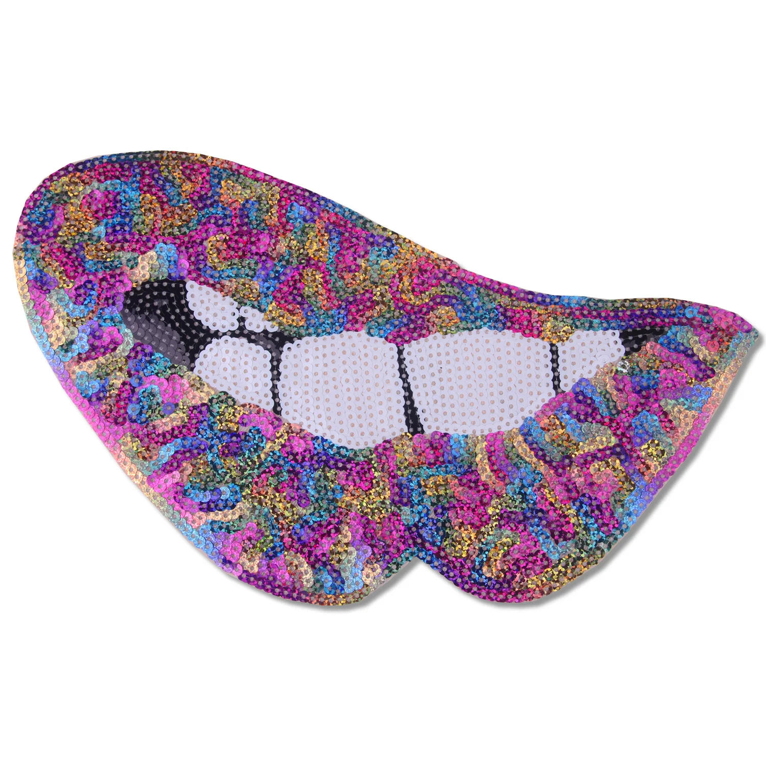 Lips Large Patch Cloth Colour Mouth Embroidery Cloth Cloth Embroidery Accessories Iron on Applique Clothes Sequin Applique