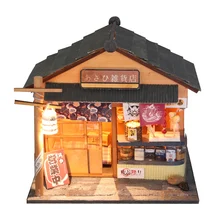 Миниатюрный DIY Кукольный дом деревянный Miniatura Кукольные домики Мебель собрать комплект ручной работы модель Кукольный домик игрушка для Детский подарок