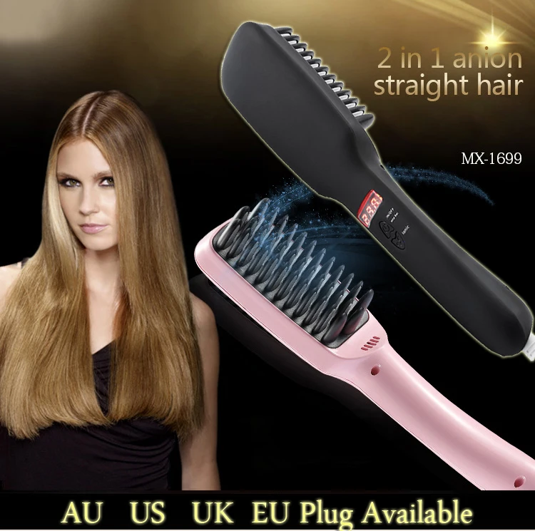 Professional Hair Straight Brush Ionic Ceramic Hair Straightening Comb