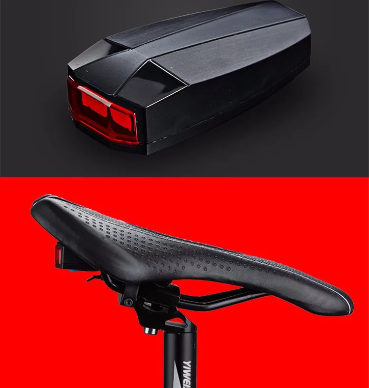 Top Anti-thift MTB Bike Alarm Rechargeable Bicycle Laser Light Mountain Bike Rear Light Wireless Remote Control Alarm Cycling Lights 15