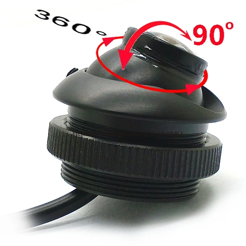 600L CCD 180 degree camera Fisheye LENS wide angle Rear Front side view reverse backup camera 360 rotato night vision waterproof