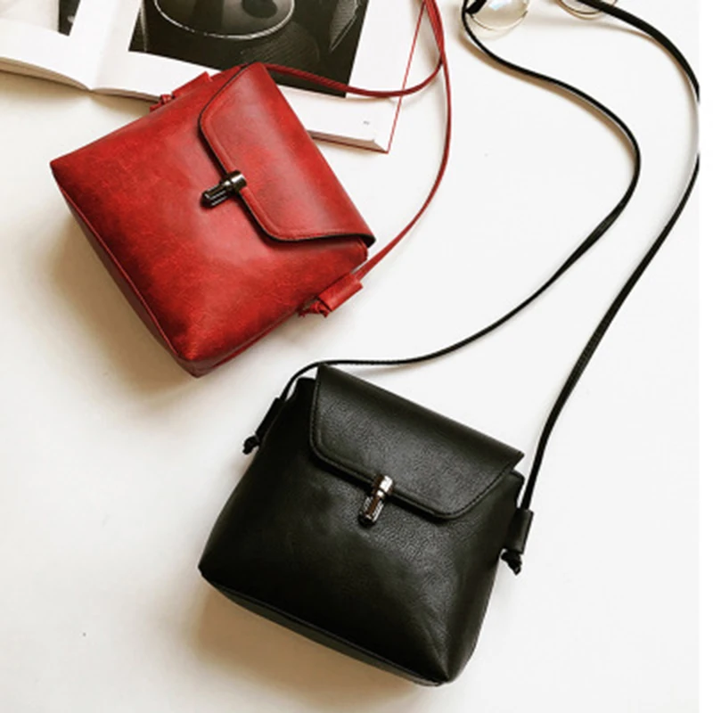 

2019 female bag fashion explosion models Korean version of the simple solid color wild casual shoulder slung small square bag