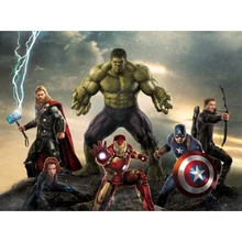 Пользовательские фото 5d DIY алмазной живописи "Супергерои" полный крестом мозаика 5D Алмазная вышивка головоломки узор Y0747