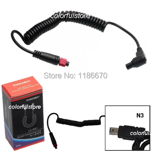 

Free Ship! Yongnuo Wireless Remote Shutter Release Cable N3 For Flash Trigger Receiver RF-602 RF602 Nikon D3100 D90 D5100 D7100