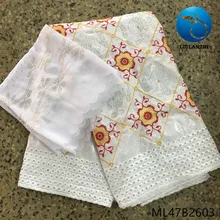 LIULANZHI Нигерия Базен кружева ткани белый riche getzner фабрика лидер продаж вышивка Базен riche ткань 7 ярдов для платья ML47B26