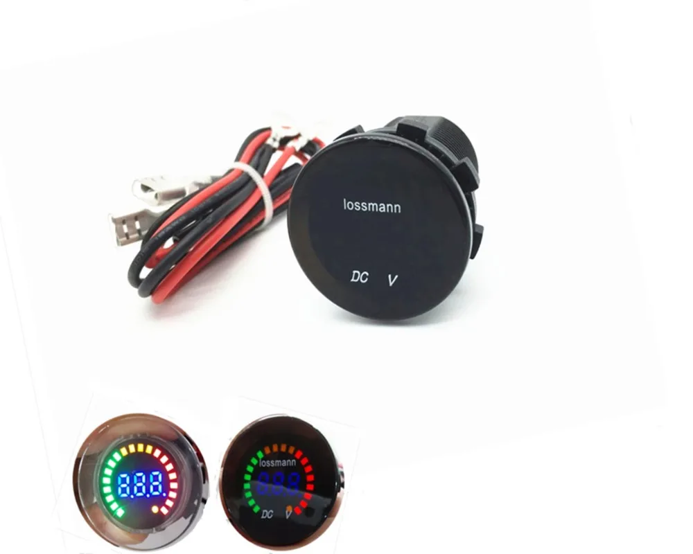

Transparent waterproof with LED voltage capacity meter Color screen voltmeter for car boat motorcycles