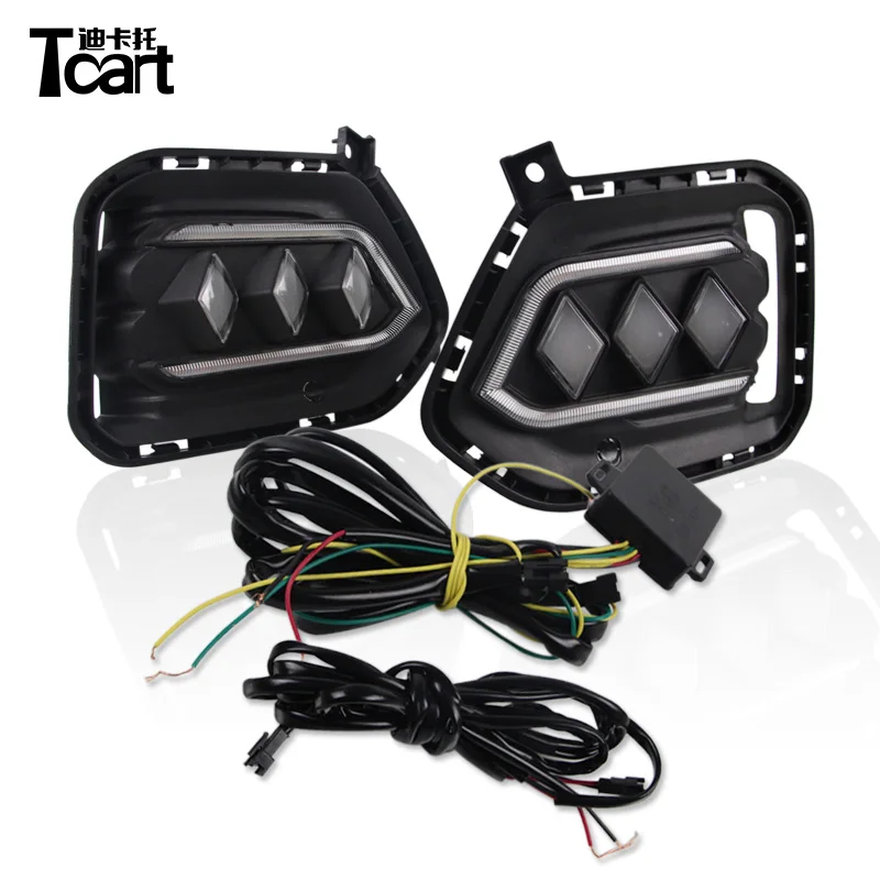 

Tcart 1Set 3 Colors LED DRL Daytime Running Lights Fog Light Driving Lamp Generic fit for Hyundai IX35 2017 2018 accessories