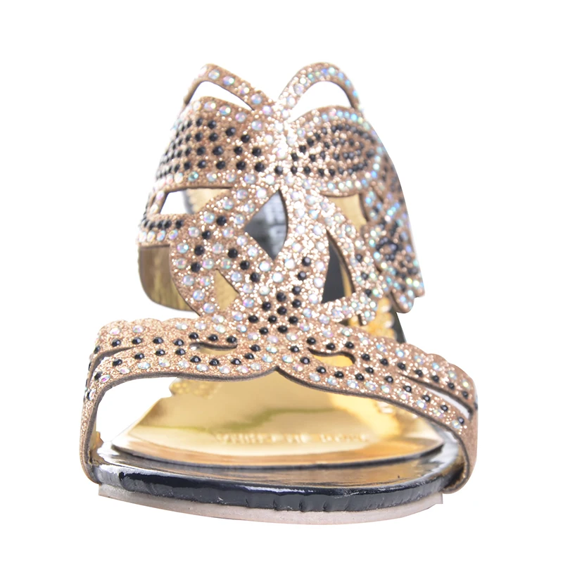 HEE GRAND/женские шлёпанцы для женщин Цветочный Bling Блеск искусственная кожа Летний