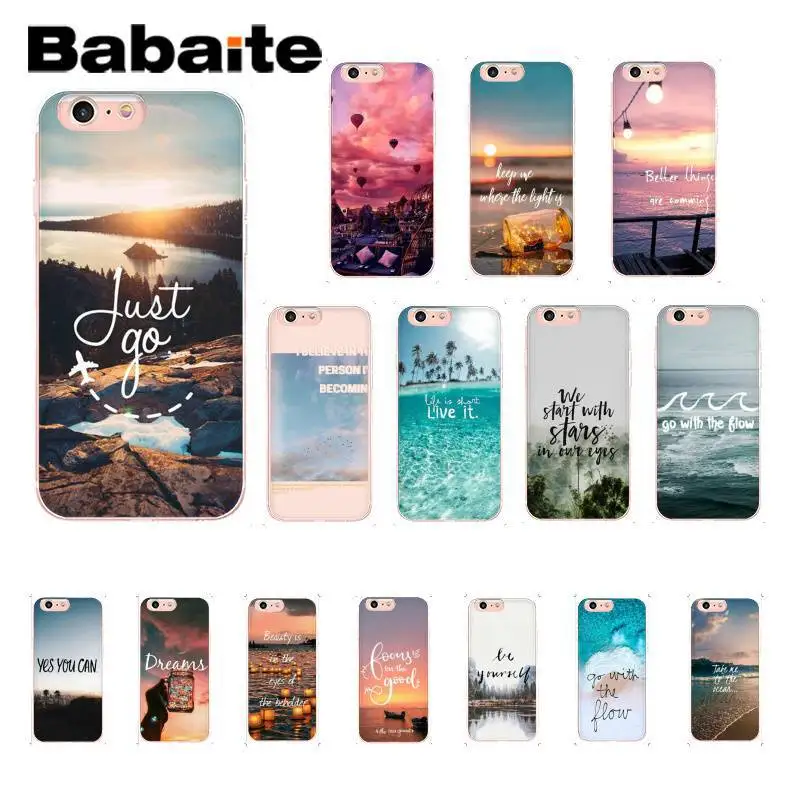

Babaite mountain sea hot air balloon light printing DIY Phone Case for iPhone X XS MAX 6 6S 7 7plus 8 8Plus 5 5S XR 10 Case