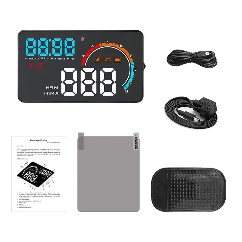 

Intelligent display speed car head-up display OBD2 GPS head-up display table temperature water speed projector