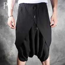 Новинка года, летняя Мужская льняная одежда, брюки до колена, легко ухаживают, штаны-шаровары, льняная летняя шляпа, штаны, большие размеры, сценические костюмы певицы