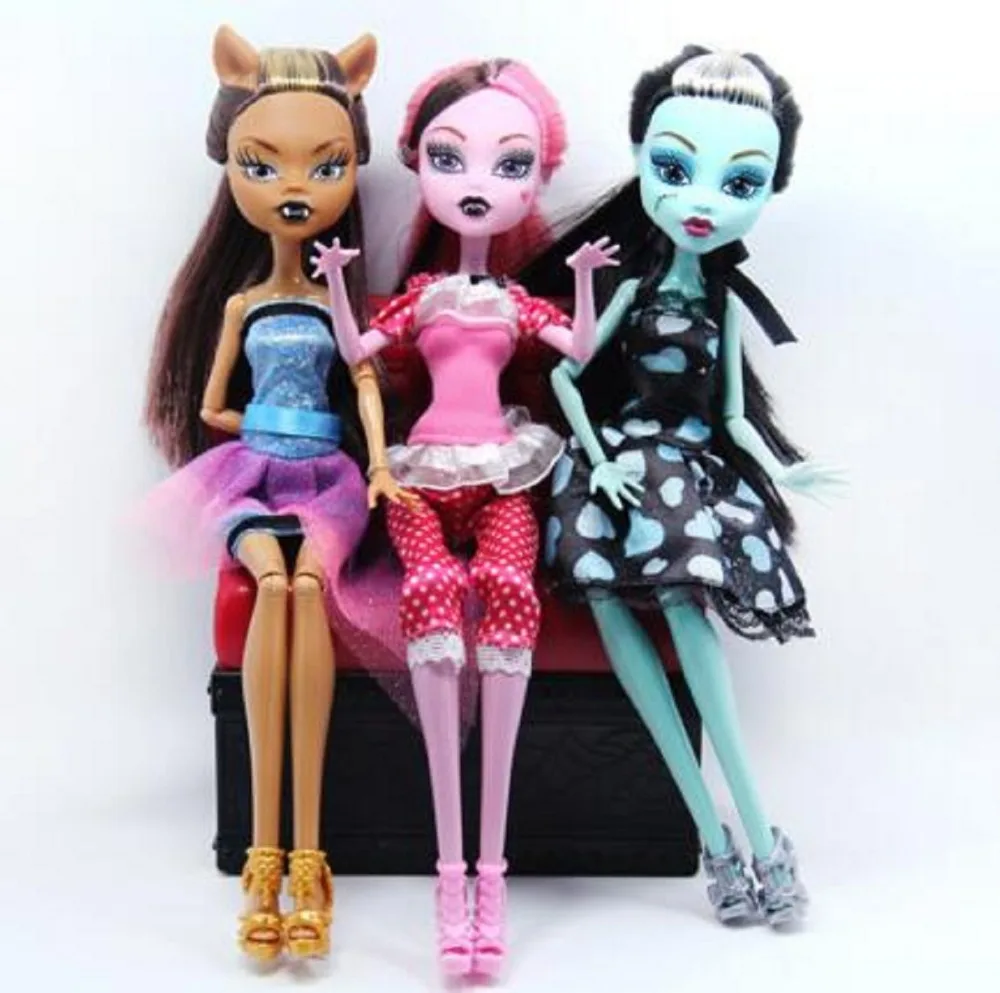 

Dolls Monster Draculaura/Clawdeen Wolf/ Frankie Stein Moveable Joint Body Girls Plastic Classic Toys Gifts Action Figure Trolls