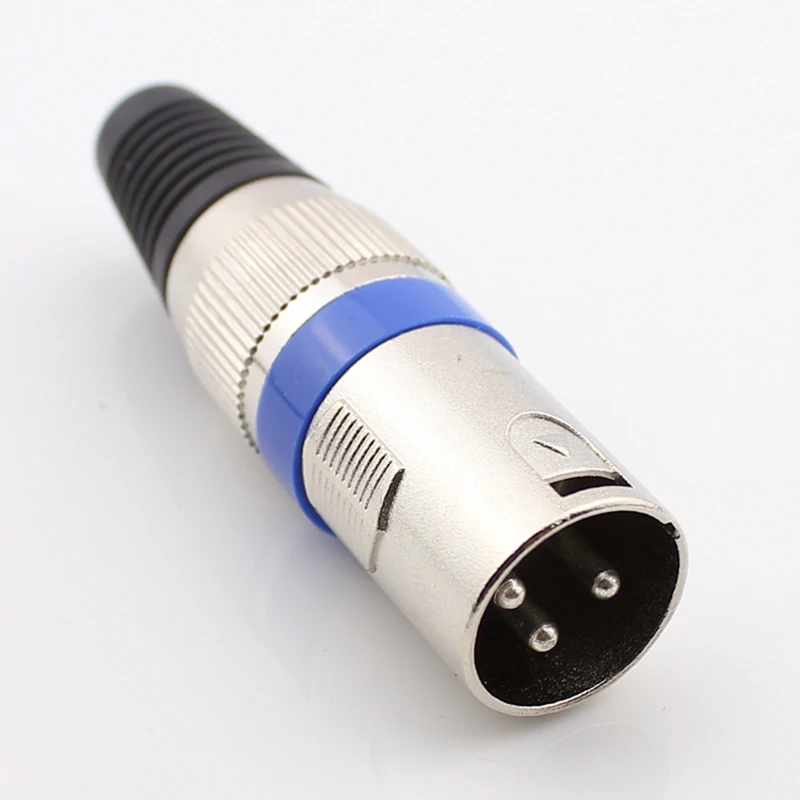 100pcs blue switzerland 3 pin xlr j connector m